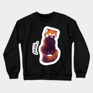 Shy Red Panda Crewneck Sweatshirt